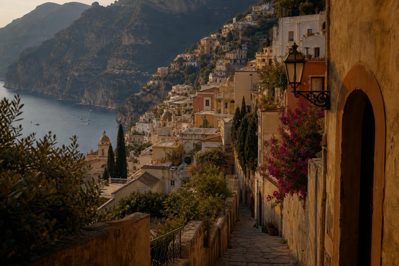 Scenic Italian cliffside village