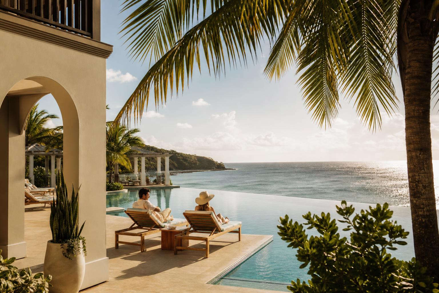 Upscale Caribbean beachfront resort